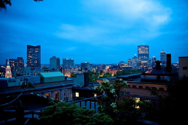 Roof deck twilight